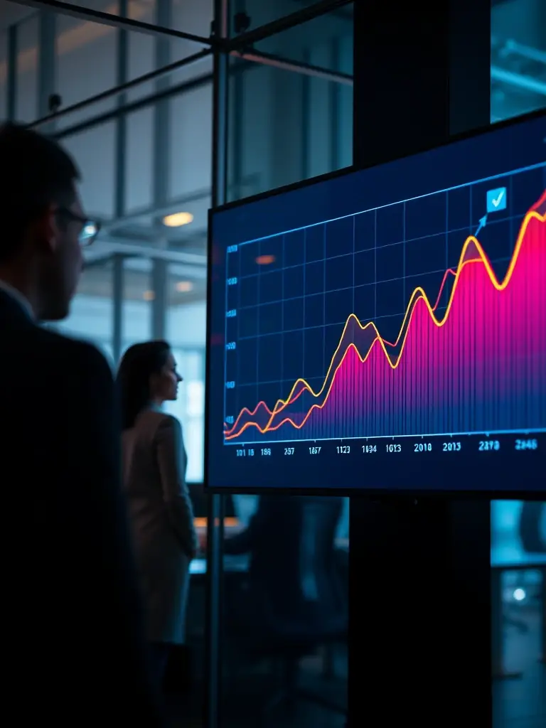 A graph showing ROI improvement after AI implementation, demonstrating the tangible benefits of Pilotry AI's services.